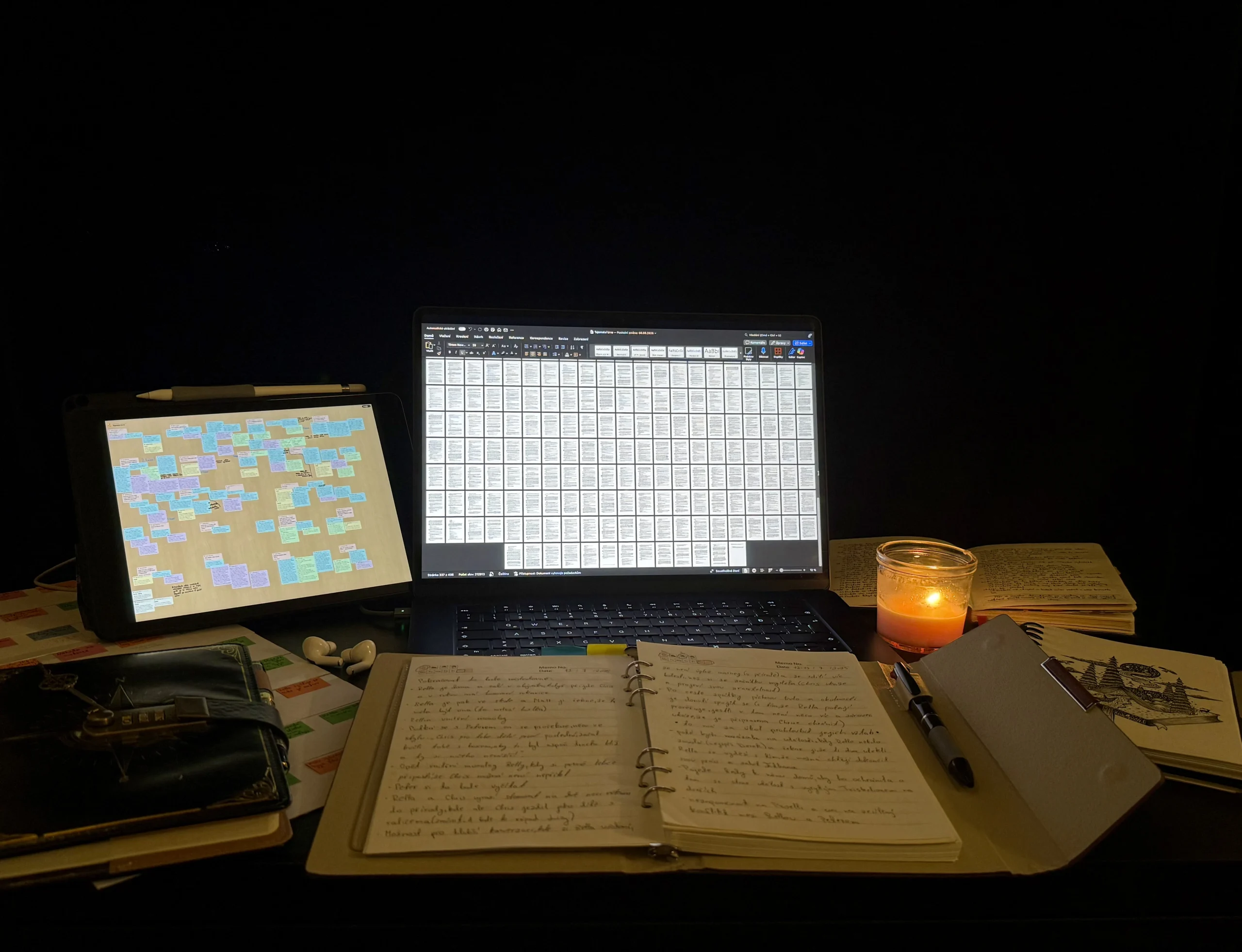 psani-knihy-tajemstvi-krve Průběh psaní knihy Tajemství krve.