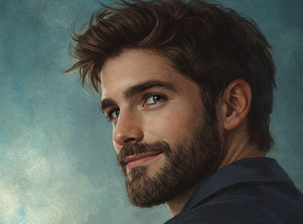 Fiktivní postava Peter Petersen z knihy Tajemství krve - profilové foto.